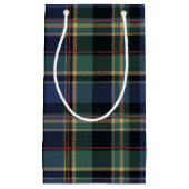 Christmas Tartan Navy Blauw Groen ID1141B Klein Cadeauzakje (Voorkant)