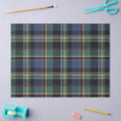 Christmas Tartan Navy Blauw Groen ID1141B Tissuepapier (Craft)