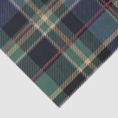 Christmas Tartan Navy Blauw Groen ID1141B Tissuepapier (Detail)