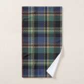 Christmas Tartan Navy Blue Green ID1141B Bad Handdoek (Handdoek)