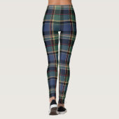 Christmas Tartan Navy Blue Green ID1141B Leggings (Achterkant)