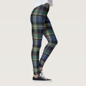 Christmas Tartan Navy Blue Green ID1141B Leggings (Rechts)
