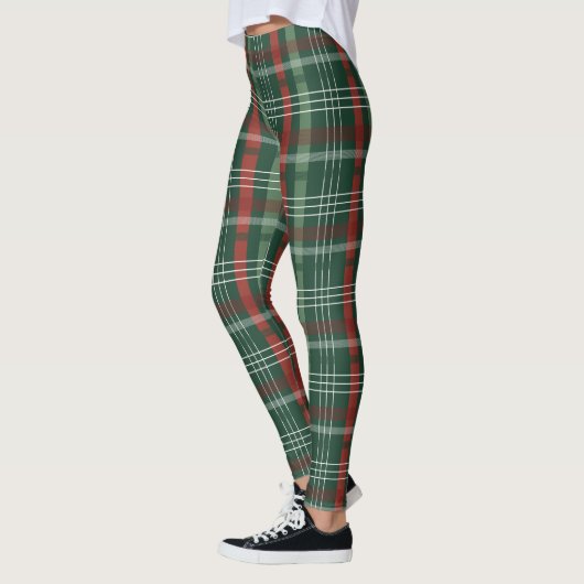Christmas Tartan Plaid Leggings – Festive Women’s  (Links)