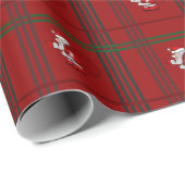 Christmas Tartan Santa Cadeaupapier (Rol Hoek)