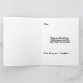 Christmas Tartan Stag Custom Kaart (Binnen)