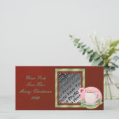 Christmas Tea fotokaart Feestdagenkaart (Staand voorkant)