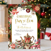 Christmas Tea Holiday Party Invitation Kaart