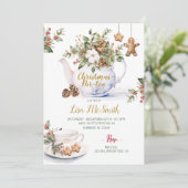 Christmas Tea Party Cookies Vrijgezellenfeest Kaart (Staand voorkant)