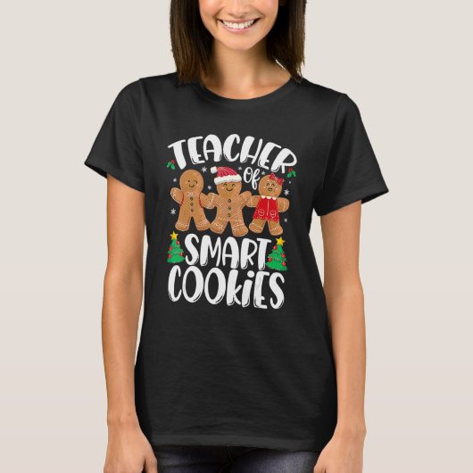 Christmas Teacher Cute Gingerbread Cookies T-shirt (Voorkant)