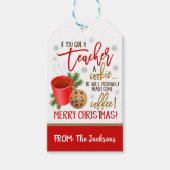 Christmas Teacher Gift Label Cadeaulabel (Voorkant)