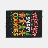 Christmas Teacher Of Smart Cookies Funny Cute Ging Fleece Deken (Voorkant (Horizontaal))