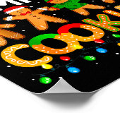 Christmas Teacher Of Smart Cookies Funny Cute Ging Poster (Hoek)