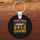 Christmas Teacher Of Smart Cookies Funny Cute Ging Sleutelhanger (Voorkant)