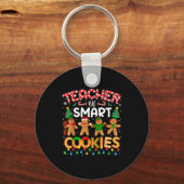Christmas Teacher Of Smart Cookies Funny Cute Ging Sleutelhanger (Voorkant)