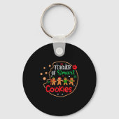 Christmas Teacher Of Smart Cookies Funny Cute Ging Sleutelhanger (Voorkant)
