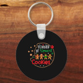Christmas Teacher Of Smart Cookies Funny Cute Ging Sleutelhanger (Voorkant)
