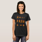 Christmas Teacher Santa Gingerbread Math Teacher M T-shirt (Voorkant volledig)