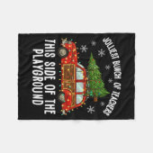 Christmas Teacher Squad Festive Car Tree Lights Xm Fleece Deken (Voorkant (Horizontaal))