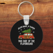 Christmas Teacher Squad Festive Car Tree Lights Xm Sleutelhanger (Voorkant)