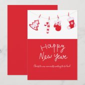 Christmas Teacher Thank You Red Gift card Holder Feestdagenkaart (Voorkant / Achterkant)