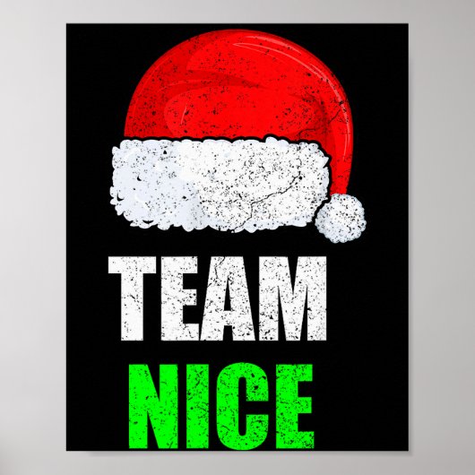 Christmas Team Nice Shirt, Matching Family Pajama, Poster (Voorkant)