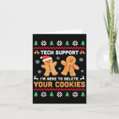 Christmas Tech Support Here to Delete Cookie Xmas Kaart (Voorkant)