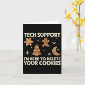 Christmas Tech Support Here to Delete Cookie Xmas Kaart (Gele Bloem)