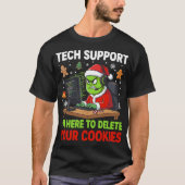 Christmas Tech Support Here to Delete Cookies T-shirt (Voorkant)