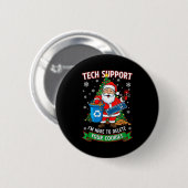 Christmas Tech Support Here To Delete Funny Cookie Ronde Button 5,7 Cm (Voorkant /achterkant)
