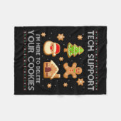 Christmas Tech Support hier om cookies te verwijde Fleece Deken (Voorkant (Horizontaal))