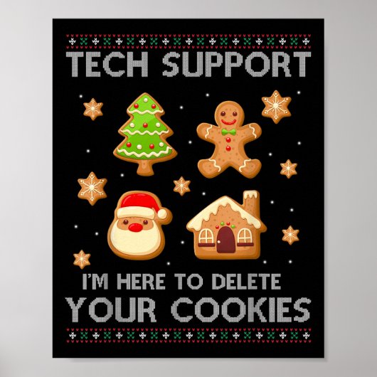 Christmas Tech Support hier om cookies te verwijde Poster (Voorkant)