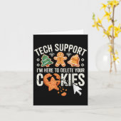 Christmas Tech Support hier om cookies Xmas M te v Kaart (Gele Bloem)