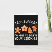 Christmas Tech Support hier om cookies Xmas M te v Kaart (Voorkant)