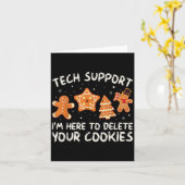 Christmas Tech Support hier om cookies Xmas M te v Kaart (Gele Bloem)
