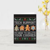 Christmas Tech Support hier om cookies Xmas M te v Kaart (Gele Bloem)
