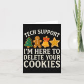 Christmas Tech Support hier om cookies Xmas M te v Kaart (Voorkant)