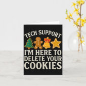 Christmas Tech Support hier om cookies Xmas M te v Kaart (Gele Bloem)