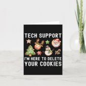 Christmas Tech-support hier om cookies Xmas te ver Kaart (Voorkant)