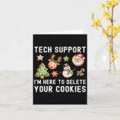 Christmas Tech-support hier om cookies Xmas te ver Kaart (Gele Bloem)