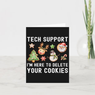 Christmas Tech-support hier om cookies Xmas te ver Kaart