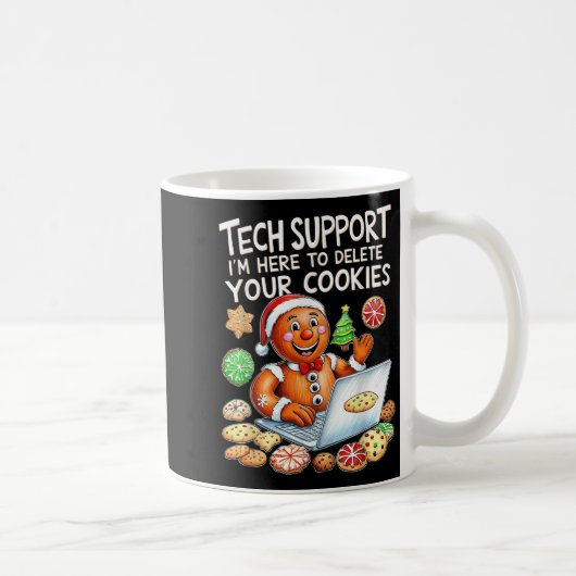 Christmas Tech Support Hier om Cookies Xmas te ver Koffiemok (Rechts)