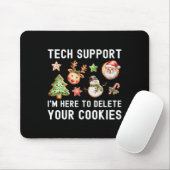 Christmas Tech-support hier om cookies Xmas te ver Muismat (Met muis)