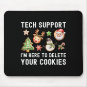 Christmas Tech-support hier om cookies Xmas te ver Muismat (Voorkant)