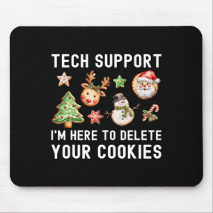 Christmas Tech-support hier om cookies Xmas te ver Muismat
