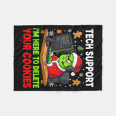 Christmas Tech Suprt Here To Delete Cookies Holida Fleece Deken (Voorkant (Horizontaal))
