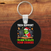 Christmas Tech Suprt Here To Delete Cookies Holida Sleutelhanger (Voorkant)