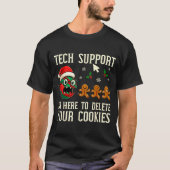 Christmas Tech Suprt Here To Delete Cookies It Men T-shirt (Voorkant)