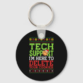 Christmas Tech Suprt Here To Delete Cookies Ugly S Sleutelhanger (Voorkant)