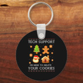 Christmas Tech Suprt Here To Delete Cookies Ugly S Sleutelhanger (Voorkant)