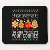 Christmas Tech Suprt Here To Delete Cookies Ugly X Muismat (Voorkant)